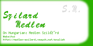 szilard medlen business card